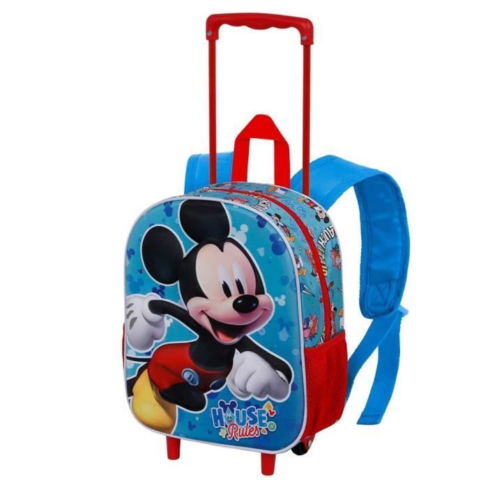 Mochila com rodinhas - KARACTERMANIA - Mickey Mouse - Infantil - Azul