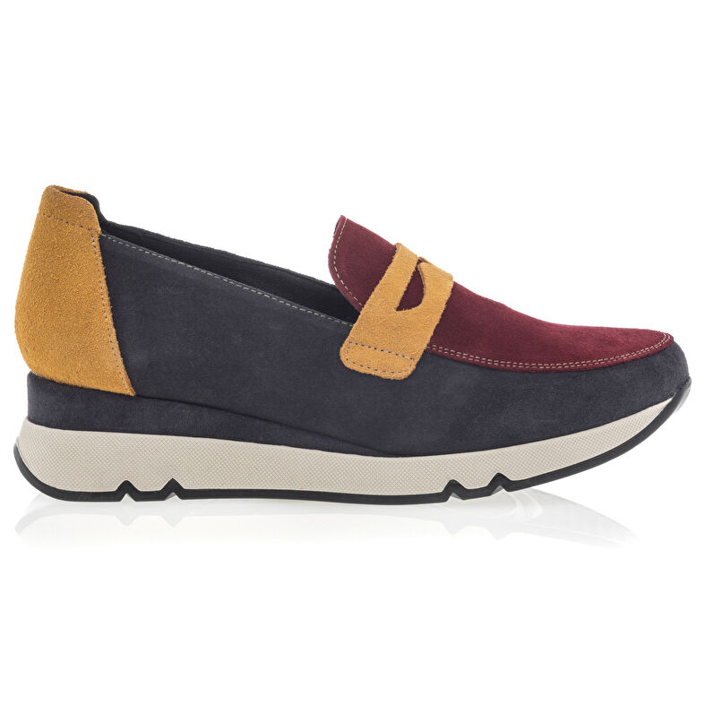 Røde loafers/båtsko til dame