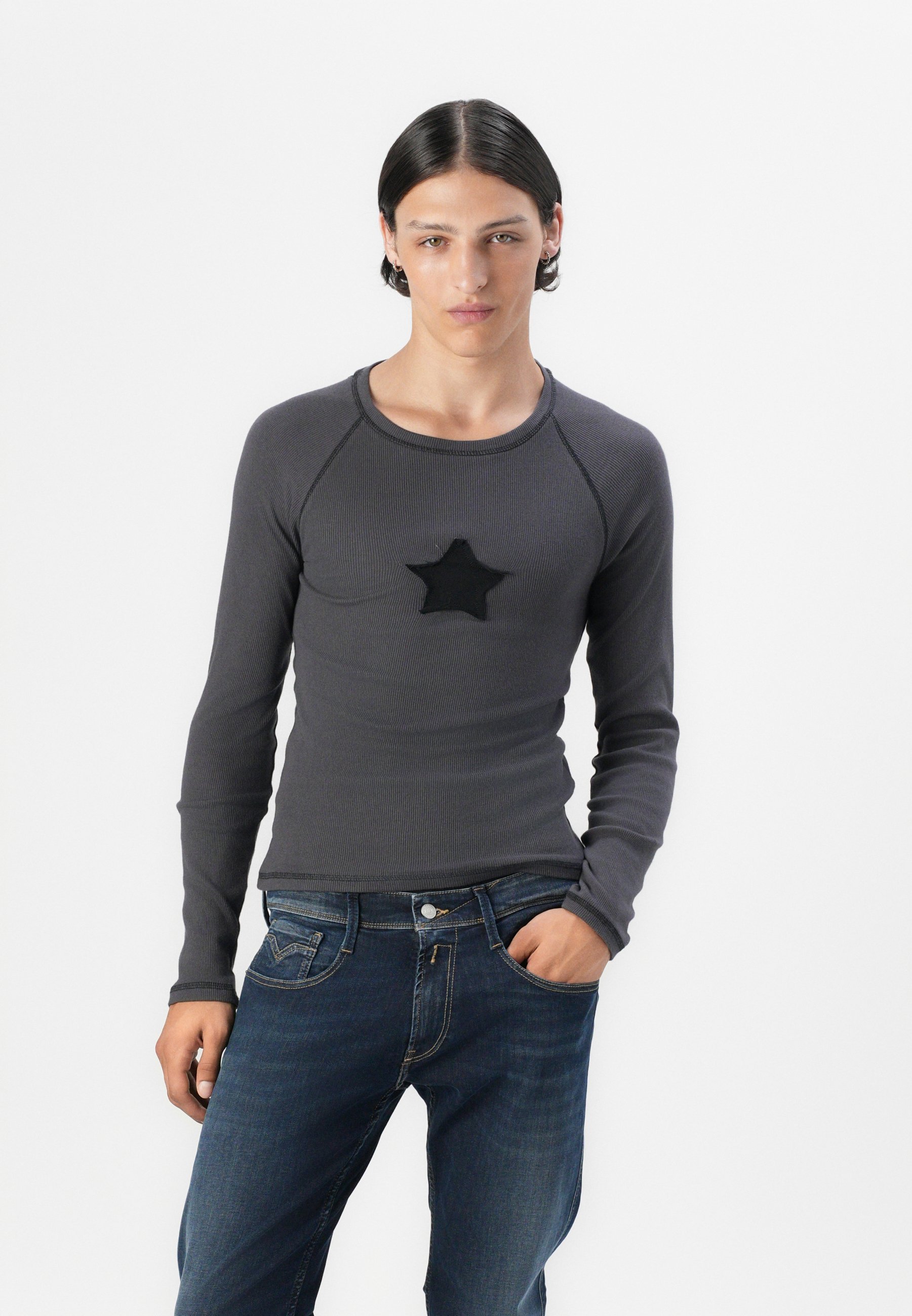 Pantalon Replay ANBASS - Jean slim - bleu foncé
