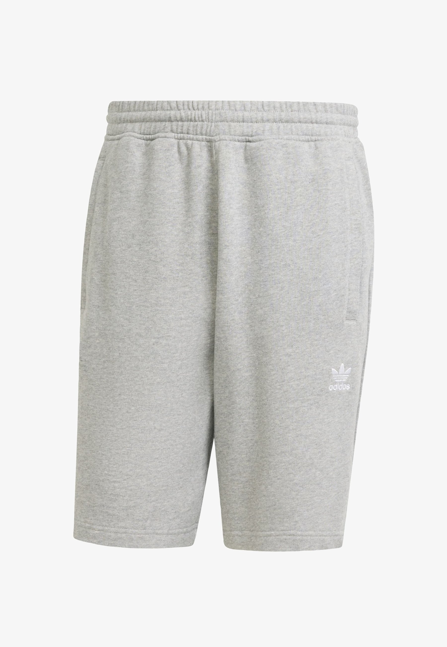 Teplákové nohavice adidas Originals - stredne sivá, vresová biela