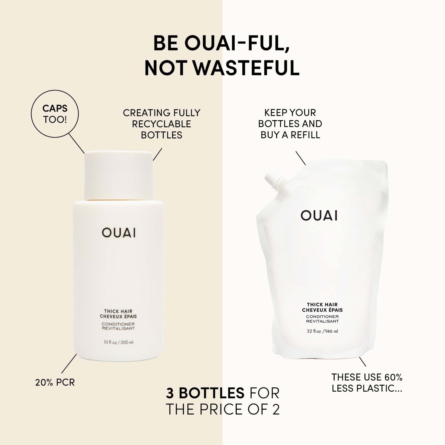 Acondicionador Ouai para cabello grueso - 89 ml