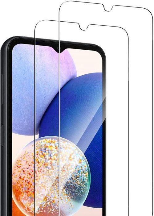 Pack of 2 Tempered Glass Screen Protectors for Samsung Galaxy A14 5G/4G, M14 5G. Transparent Screen Protector - Scratch Resistant, 9H Hardness