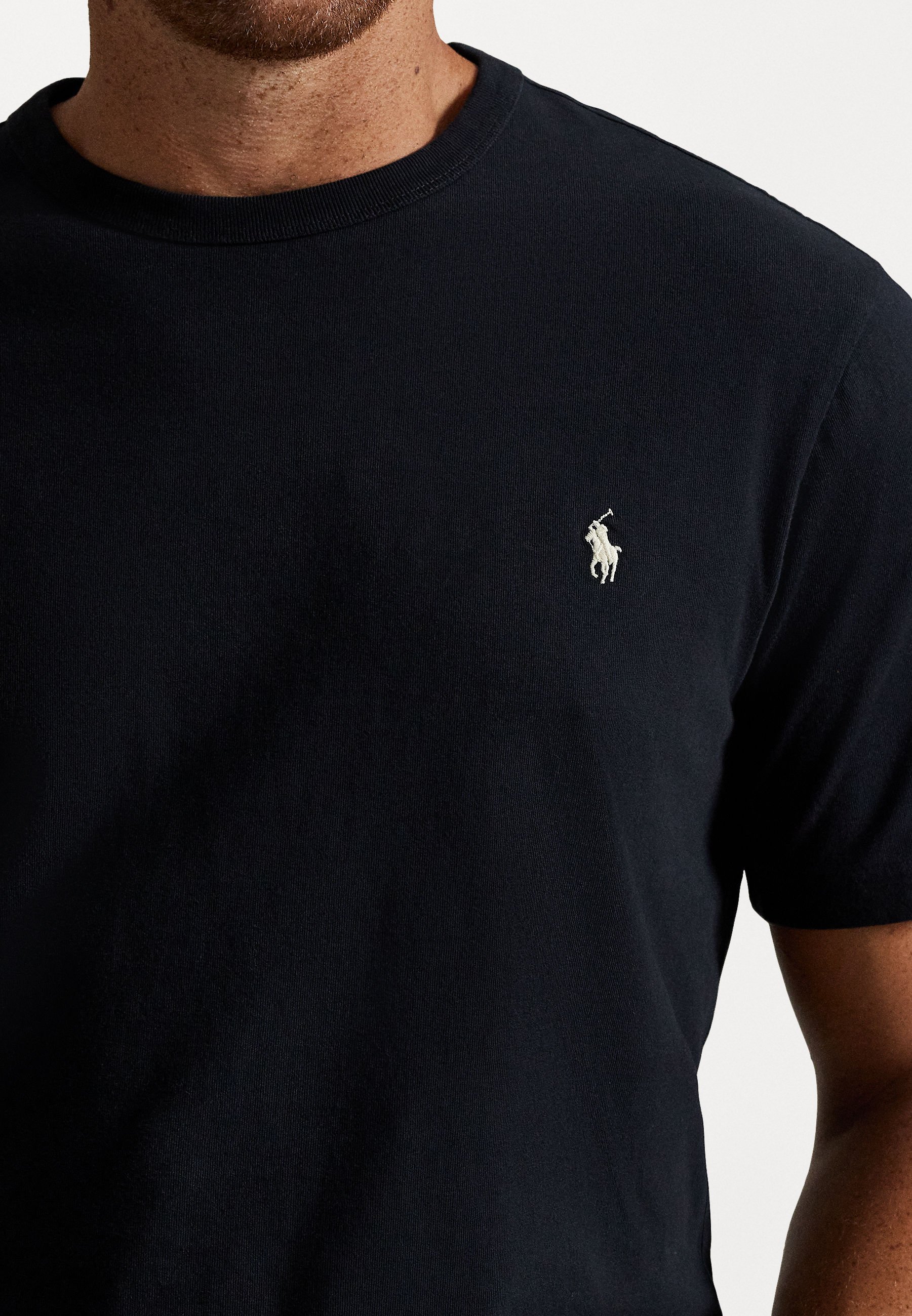 T-shirt girocollo Polo Ralph Lauren Big & Tall in jersey - T-shirt basic - polo nera