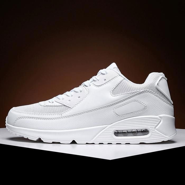 Basket Chaussure Homme Femme Blanc - FUNMOON - Vérifiez le tableau des tailles - Synthétique - Lacets - Adulte
