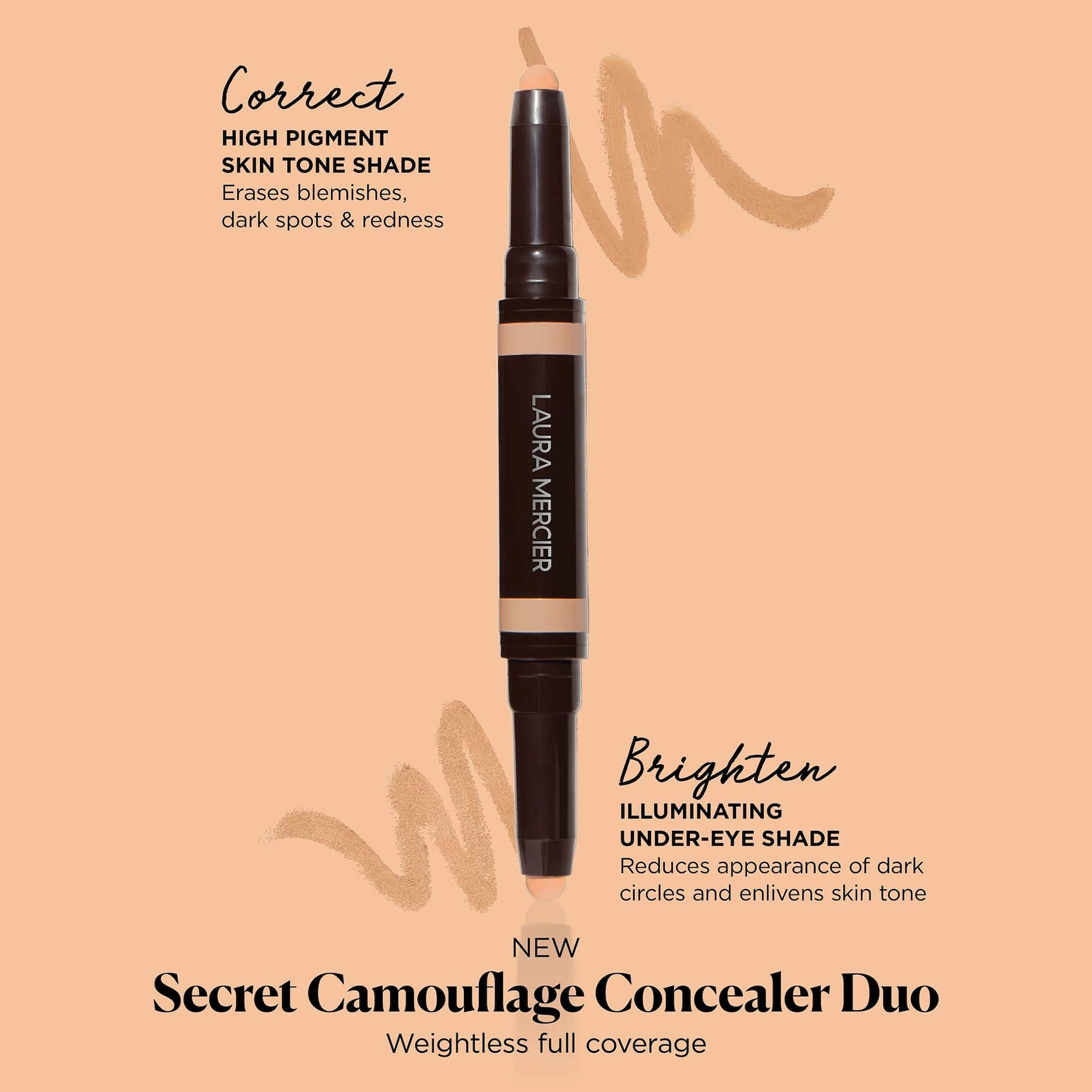 Corector Duo Secret Camouflage Brighten & Correct 1N - Laura Mercier