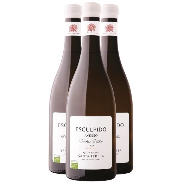 Vinho Verde Avesso Esculpido Vinhas Velhas Blanco 2021 - Orgánico - Lote de 3x75cl - Quinta Santa Teresa - Vino Blanco DOC - Origen