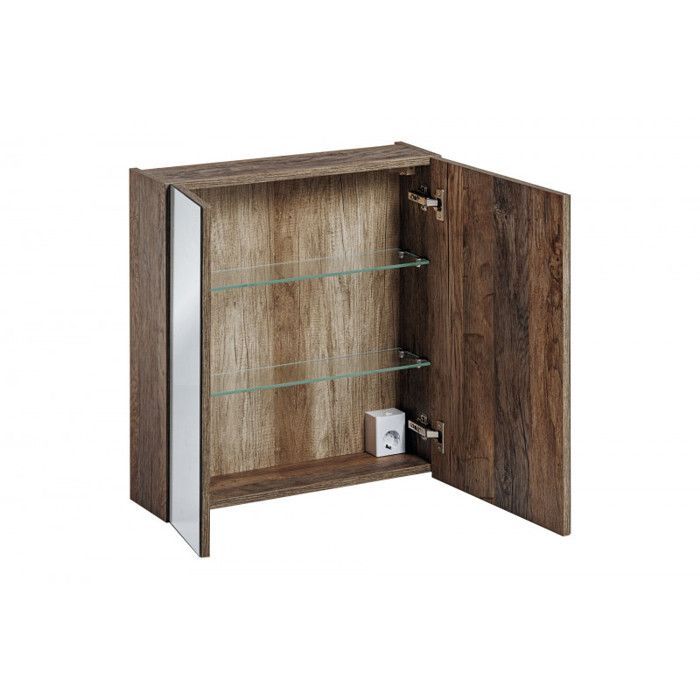 Ensemble salle de bain double vasques 140 cm + 5 éléments - Rosario Oak