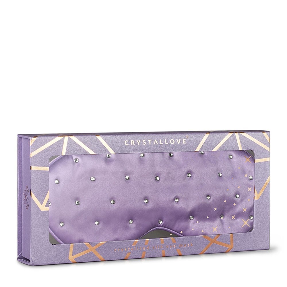 Mască de ochi Crystallove, Mască de ochi din mătase cristalizată – Liliac – 1 bucată