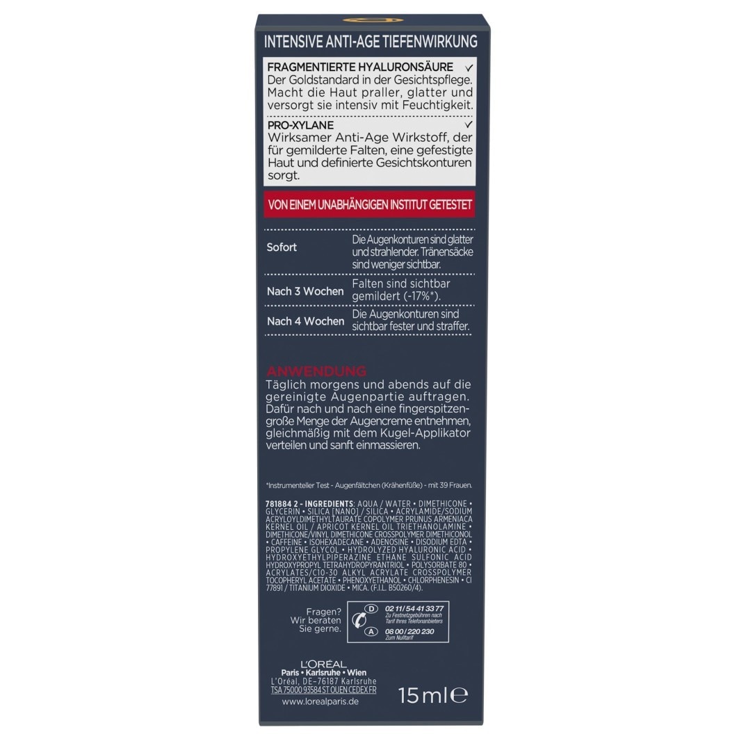 Crema para el contorno de ojos L'Oréal Paris Revitalift Laser X3 - 15 ml