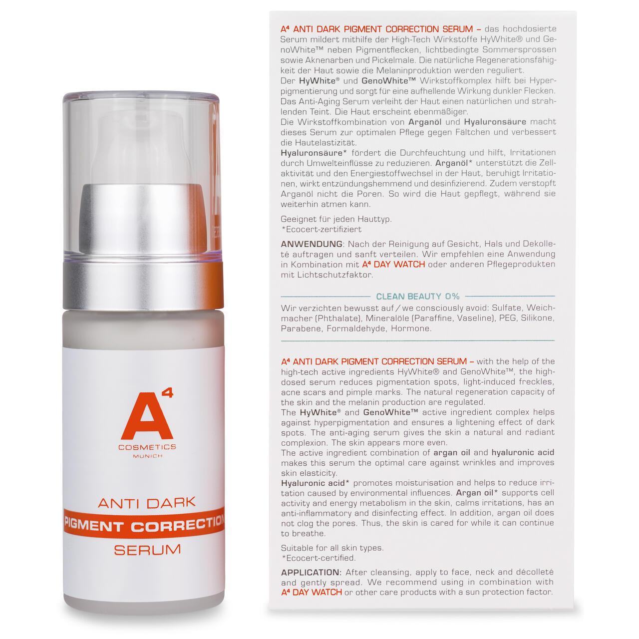 A4 Cosmetics veido serumas nuo tamsių pigmentinių dėmių - 30 ml