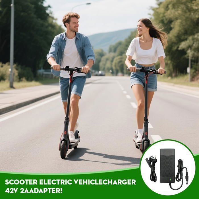 Chargeur rapide 42V 2A pour trottinette et hoverboard électrique, alimentation universelle