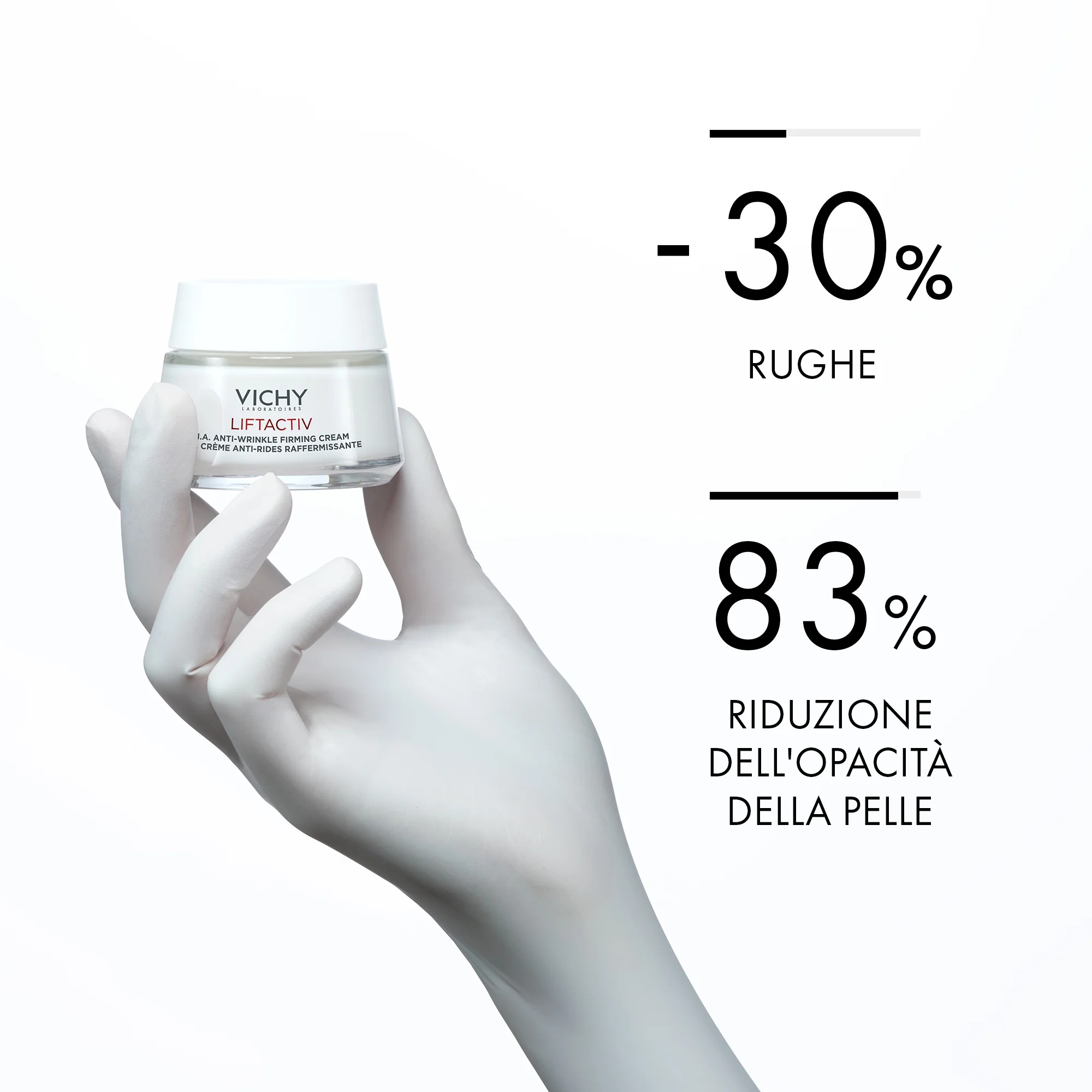 Creme VICHY Liftactiv HA para pele normal a mista 50 ml, firmador e antirrugas.