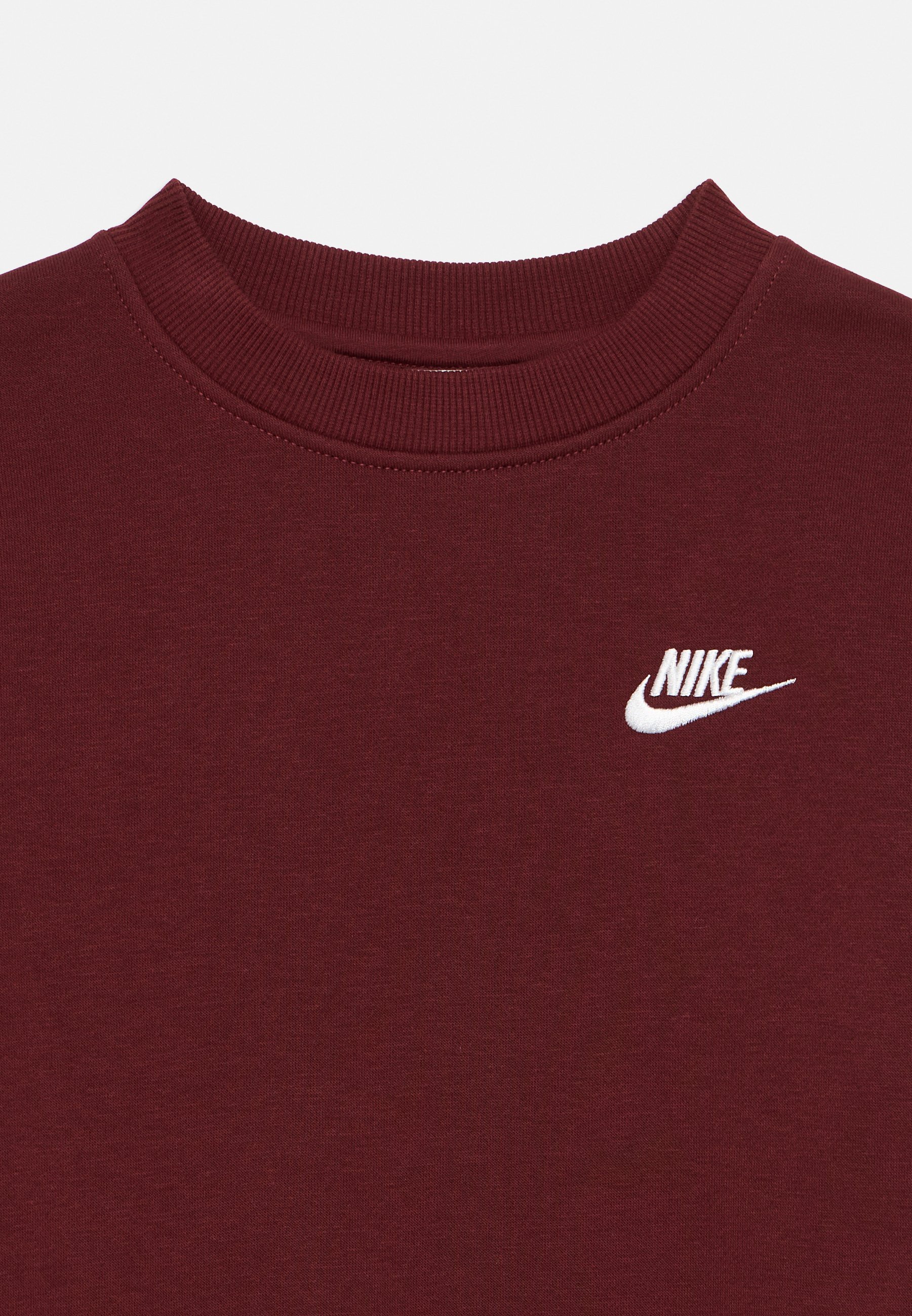 Felpa Nike Sportswear CLUB CREW UNISEX - rosso scuro/bianco