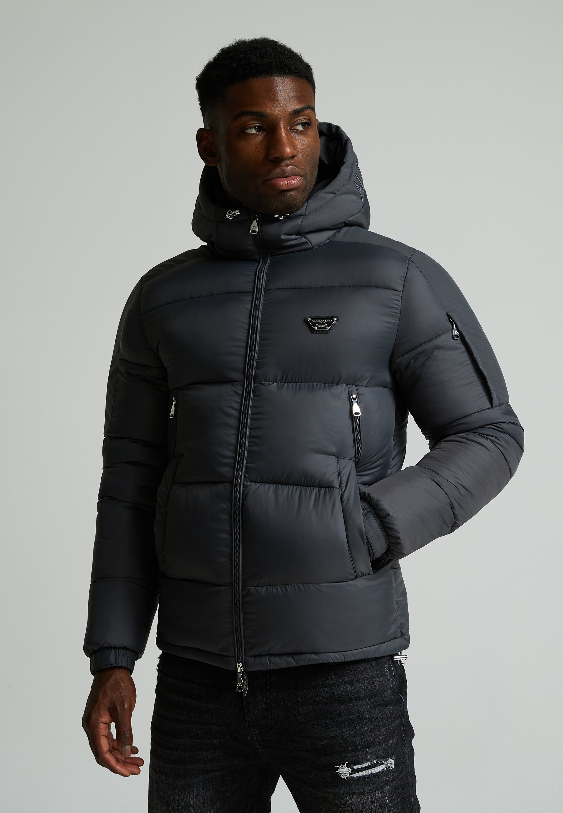 Alessandro Zavetti NEVORI PUFFER JACKET - Giacca invernale - asfalto