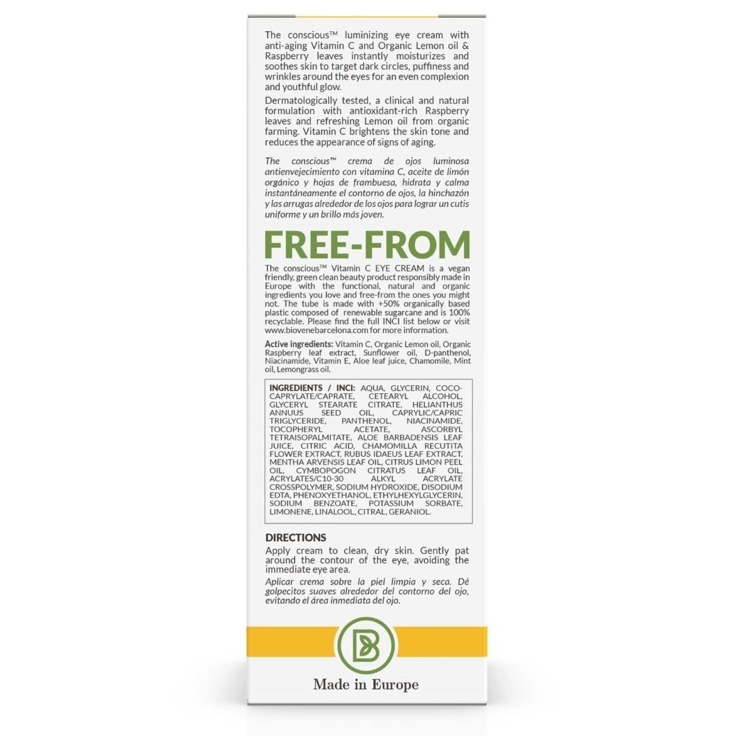 Theconscious™ -silmänympärysvoide C-vitamiinia sisältävä säteilevä silmänympärysvoide - 30 ml