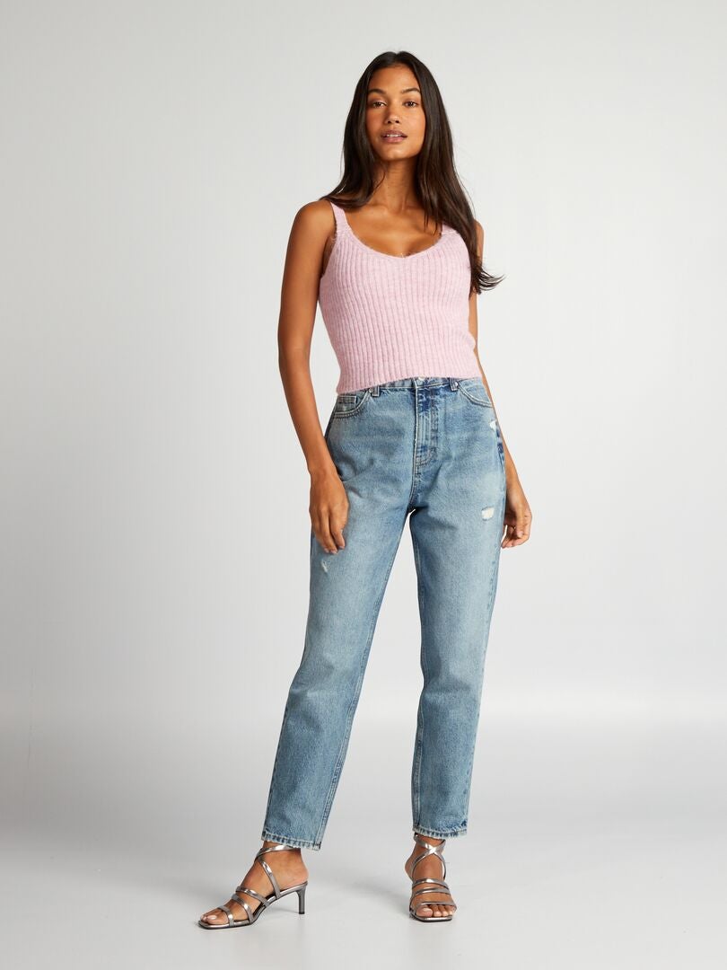 Gehaakt tanktopje - ROZE