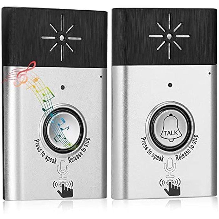 Battery-powered wireless intercom, wireless indoor intercom, smart wireless voice intercom system with remote control