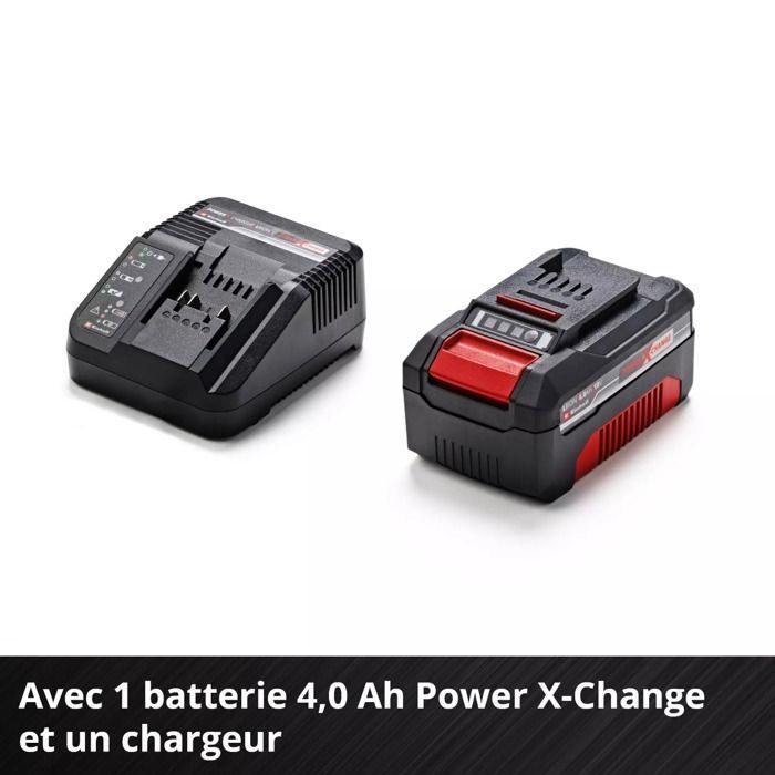 Einhell Souffleur de feuilles sans fil GE-UB 18/250 Li E Kit PXC (18V, 250 km/h) Livré avec Batterie 4,0 Ah et Chargeur
