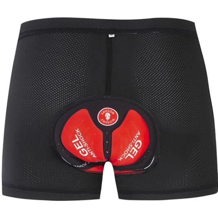 Svarte sykkelshorts for menn – 3D-gelpolstring – pustende og hurtigtørkende