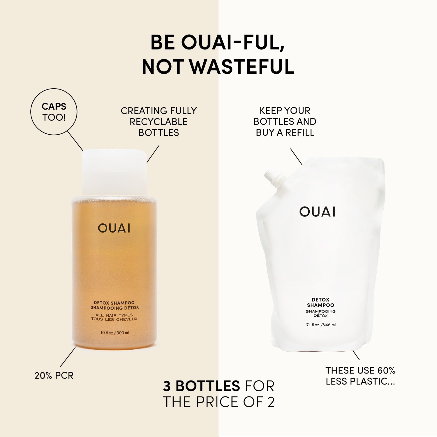 Ouai detoks šampon - 89 ml
