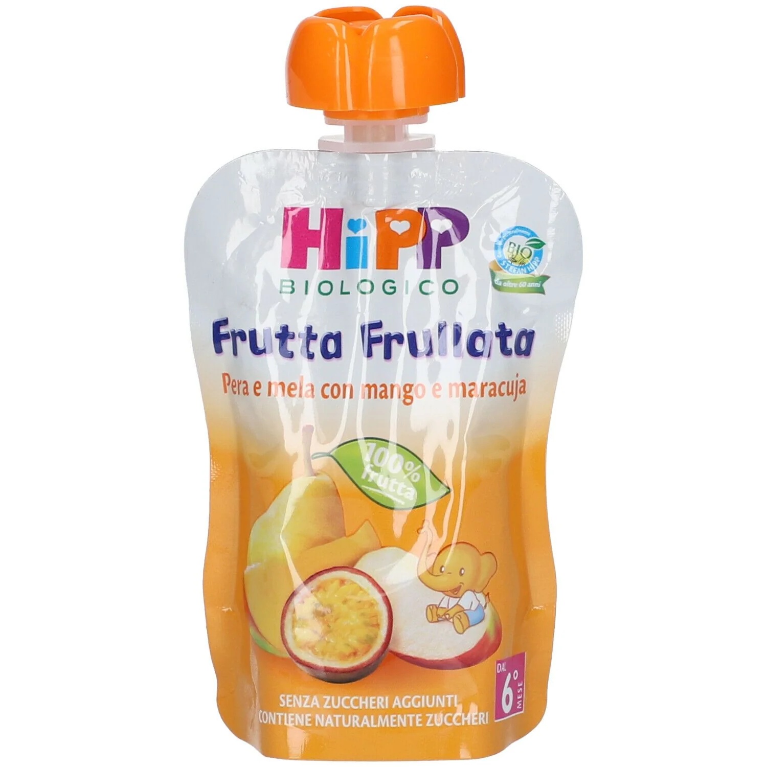 HIPP Hipp Biologische fruitpuree peer/appel met mango en passievrucht 90 g