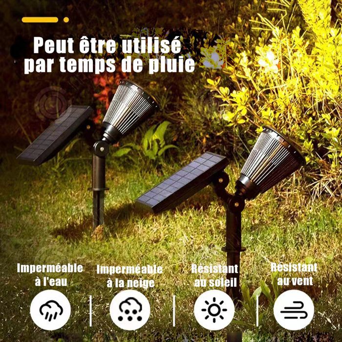 INN Spot solaire extérieur étanche et super lumineux lumière colorée 7LED spot solaire extérieur projecteur extérieur exterieur