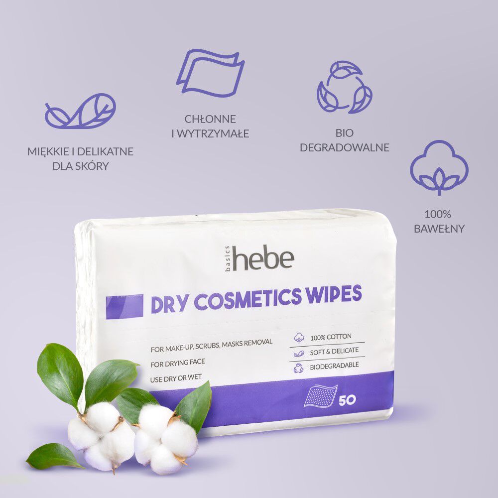 Hebe Basics sausās kosmētikas salvetes
