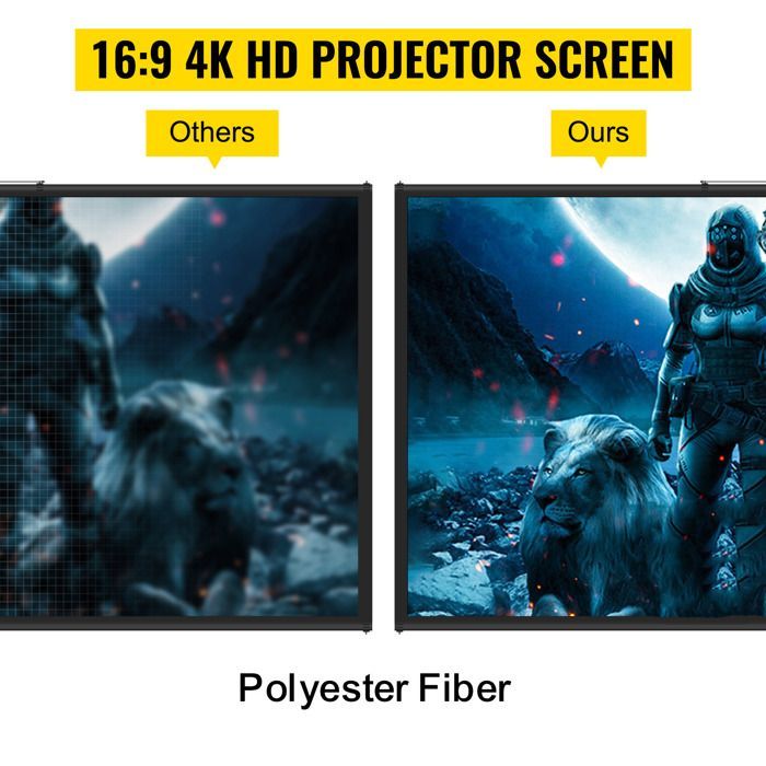 Schermo di proiezione - DUOKU - DM-ABS-70 - 177,8 cm - 4K HD - Regolabile in altezza