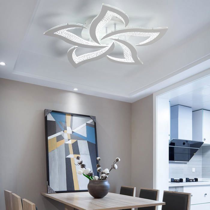 Plafoniera LED moderna, plafoniera LED Ganeed a forma di fiore dimmerabile per ufficio, soggiorno, sala da pranzo, corridoio, cucina, faretto a incasso a soffitto