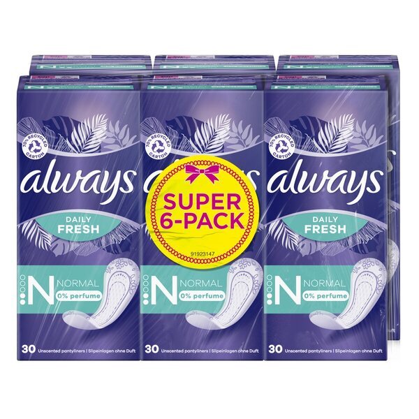 Vložky Always Daily Fresh Normal<br>6 x 30 kusov