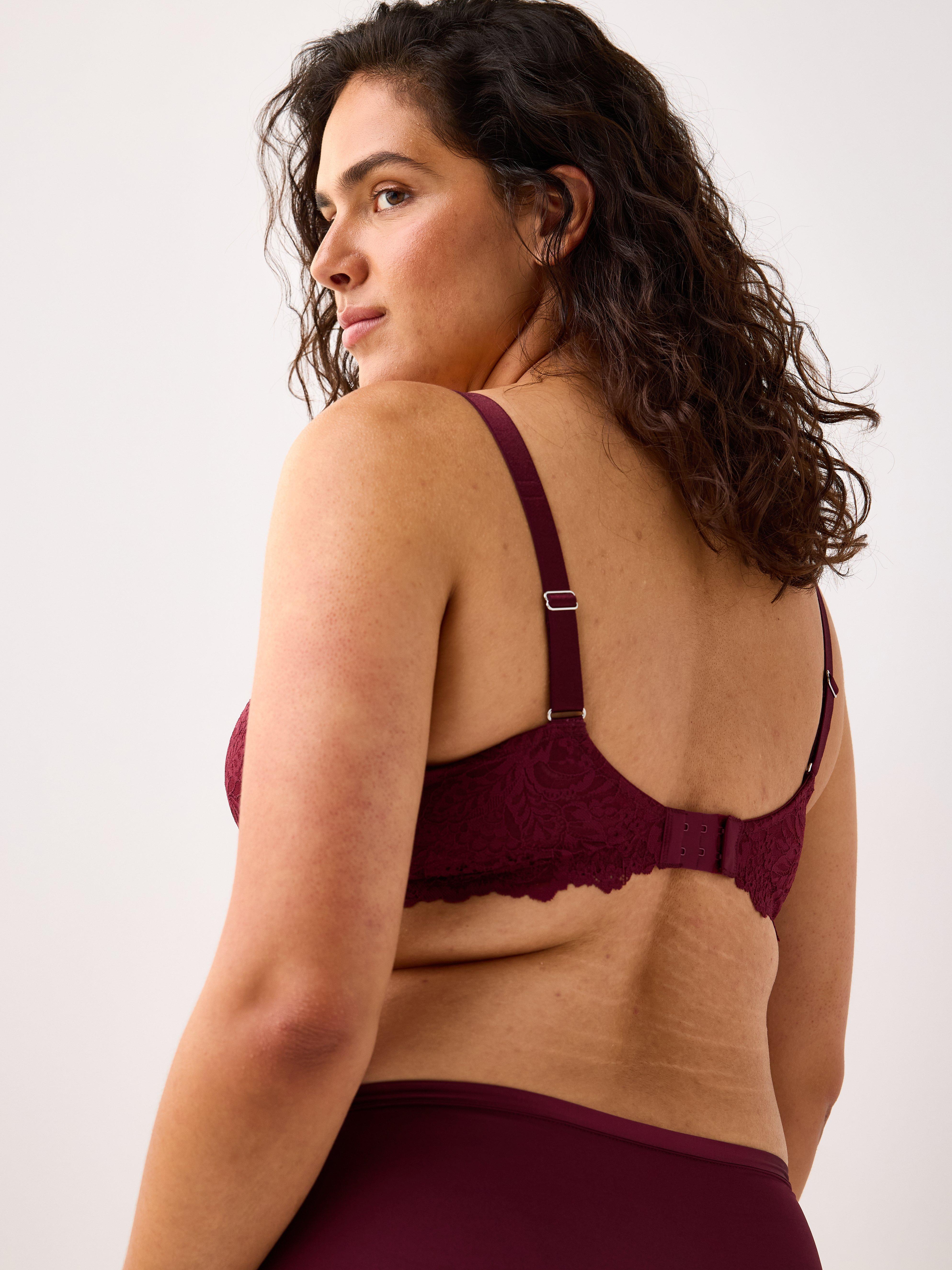 Soutien-gorge t-shirt Dahlia rouge foncé poussiéreux