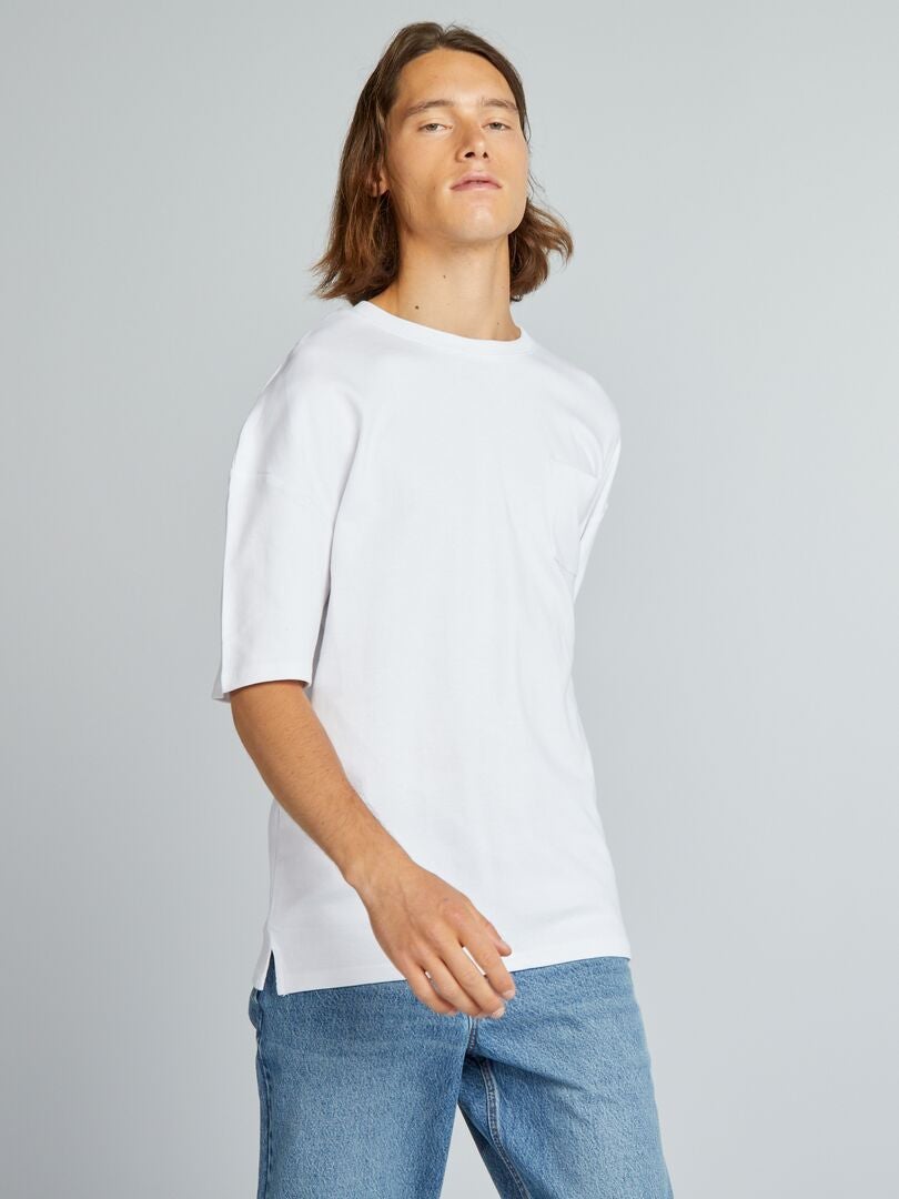 Camiseta de cuello redondo - Blanca