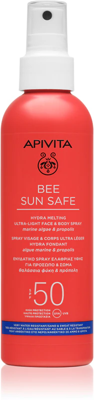Apivita Bee Sun Safe Hydra Melting Ultra-Light Spray FPS 50 - spray de proteção solar FPS 50