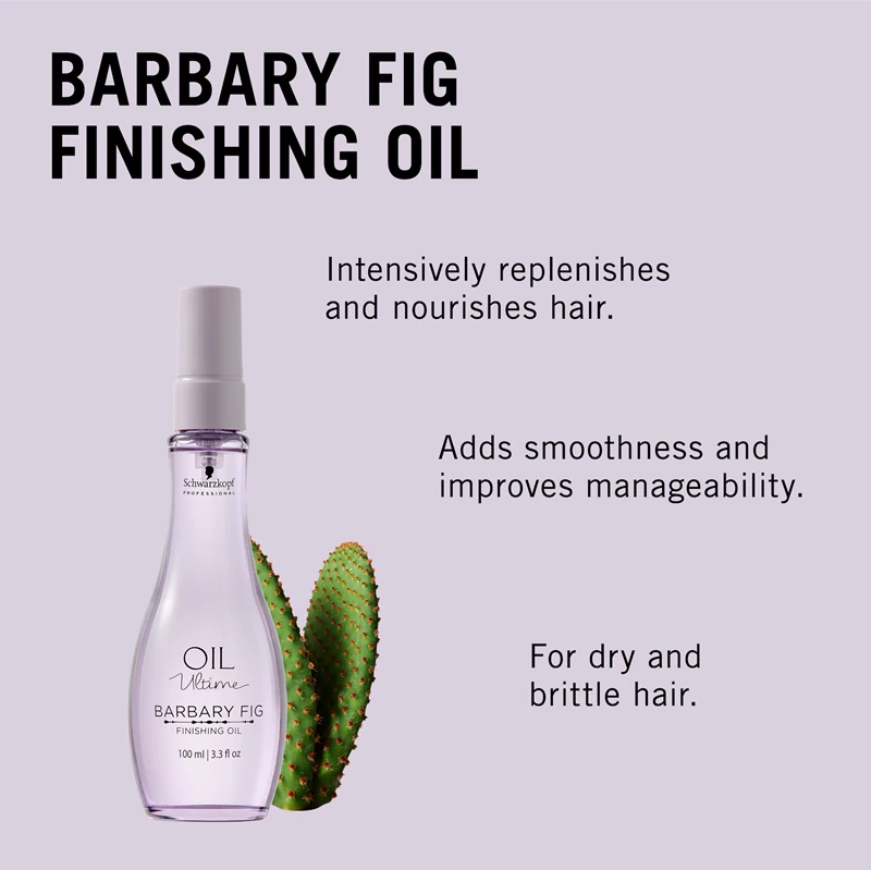 „Schwarzkopf Professional Oil Ultime Barbary Fig Oil“ drėkinamasis ir regeneruojamasis aliejus labai sausiems ir pažeistiems plaukams.
