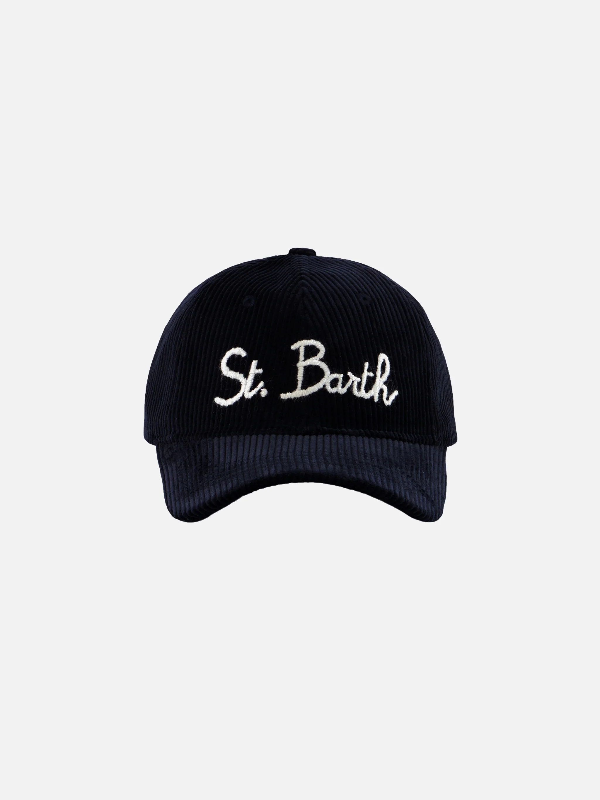 St. Barth geborduurde corduroy baseballpet