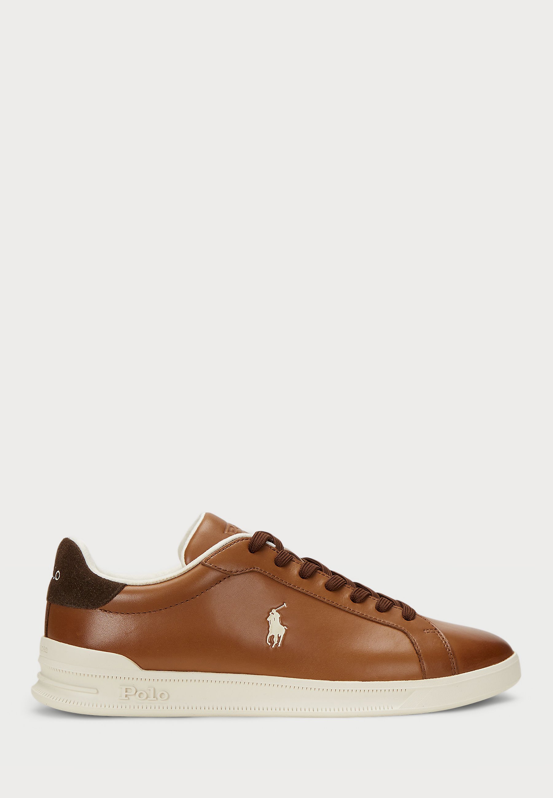 Polo Ralph Lauren HERITAGE COURT II LEATHER SNEAKER UNISEX - Sneakers laag - tan/ecru