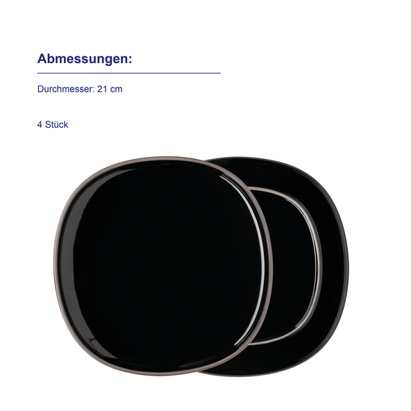 Kombiservice Isora, schwarz, 16-tlg.