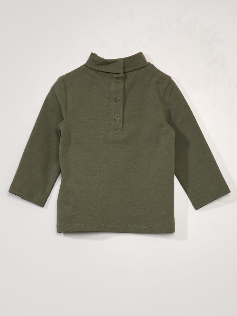 Camiseta de punto de color liso - VERDE
