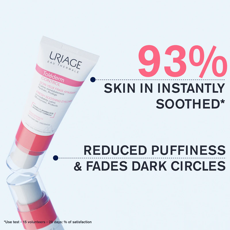 Uriage Toléderm Control Fresh Soothing Eyecare: hidratante calmante para a área dos olhos.
