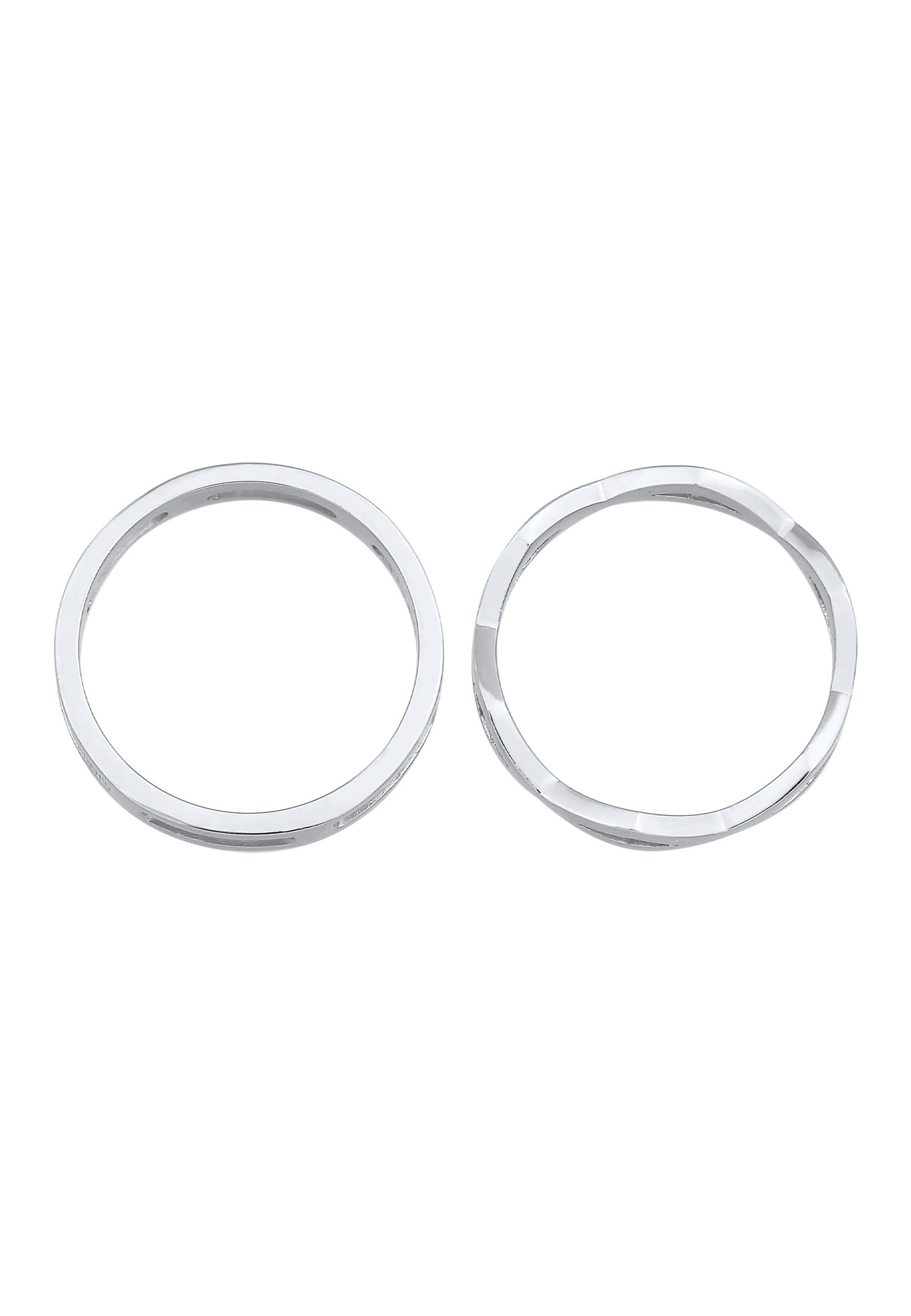 Elli Duo de bagues empilées pour femmes en argent sterling 925