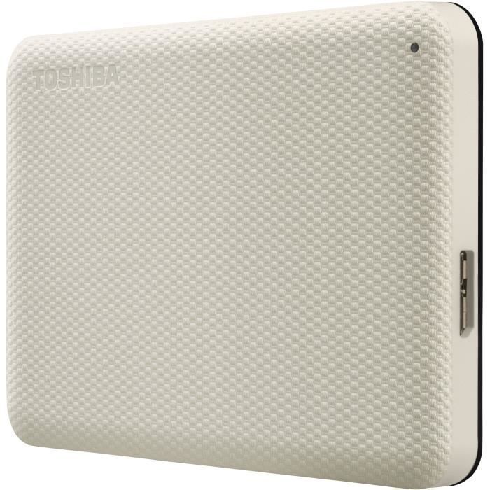 Disco rígido externo - TOSHIBA - CANVIO ADVANCE - 2 TB - Branco - Software de segurança e backup incluído