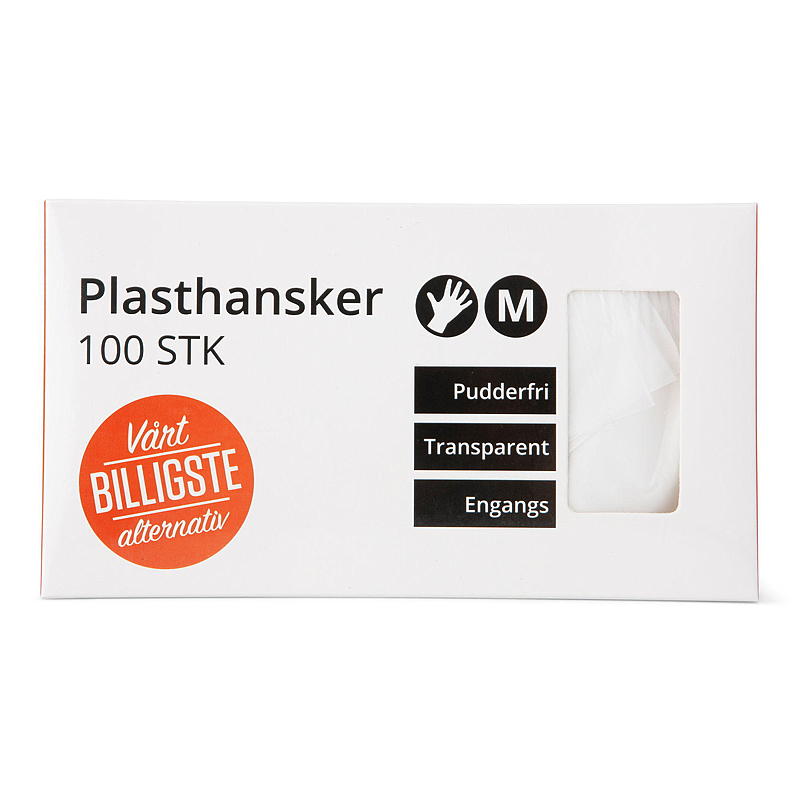 Guantes desechables suaves, 100 unidades, plástico