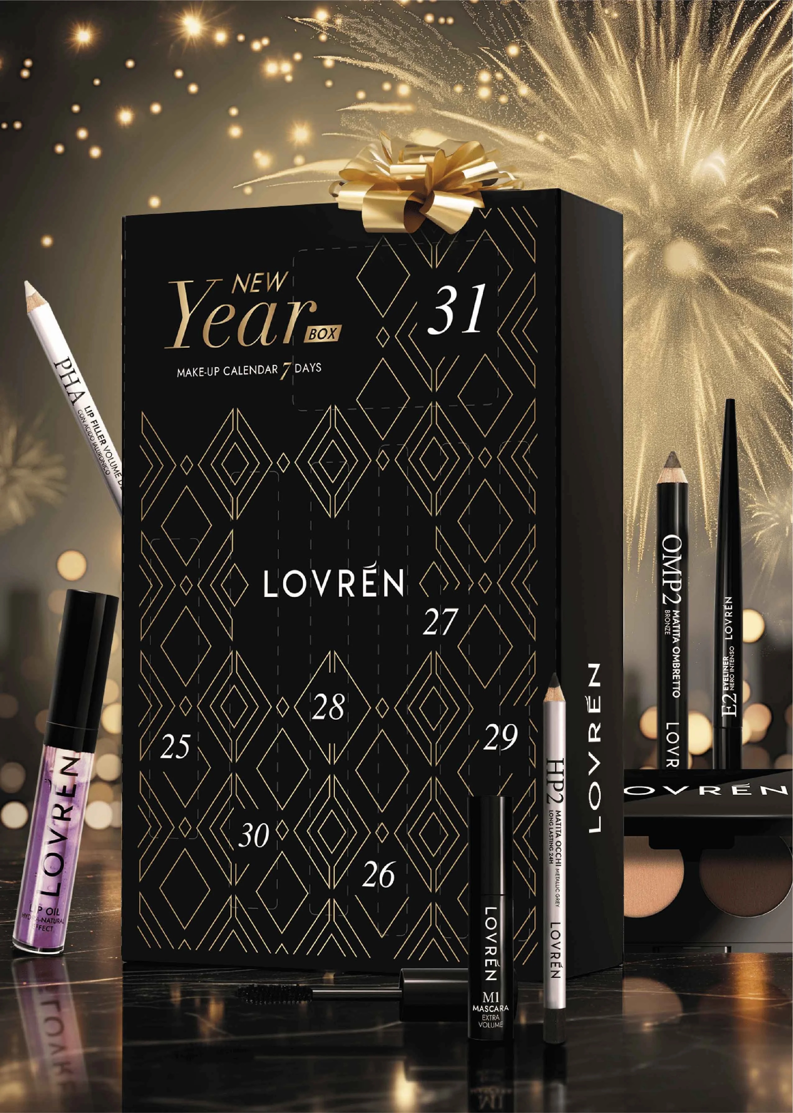 Calendário de Maquiagem Lovrén de 7 dias para o Ano Novo - Conjunto de Maquiagem