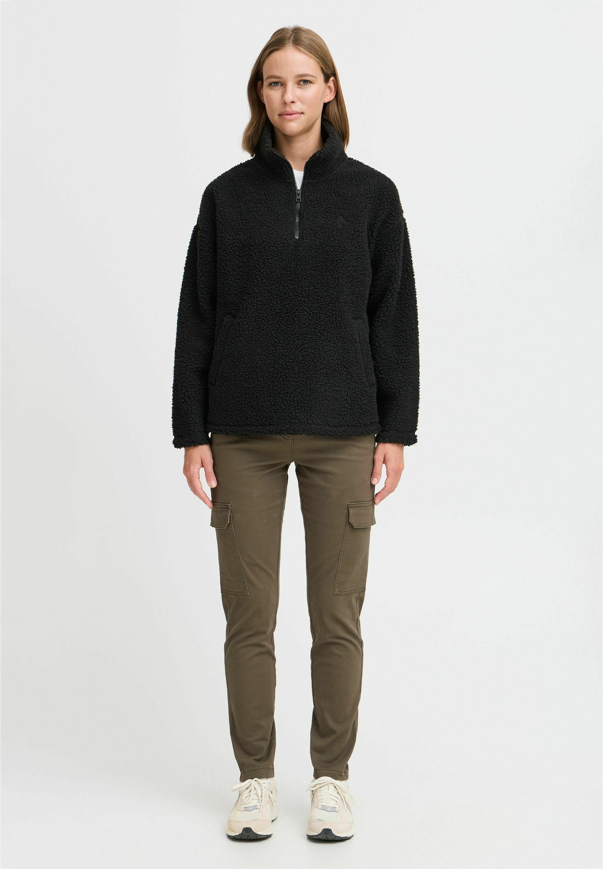 Pull en polaire Oxmo OXTOLIRONE TEDDY - noir