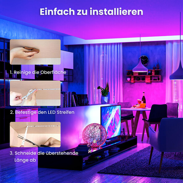 LED-Strip, 5 m, 2er Set