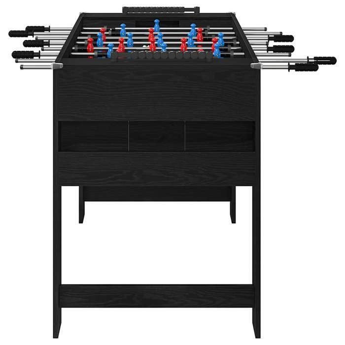 MOT10041 - Mesa de futbolín de roble negro 125 x 60,5 x 80 cm