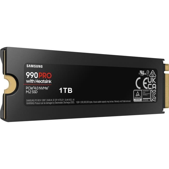 SSD interno SAMSUNG 990 PRO con dissipatore di calore da 1 TB MZ-V9P1T0GW