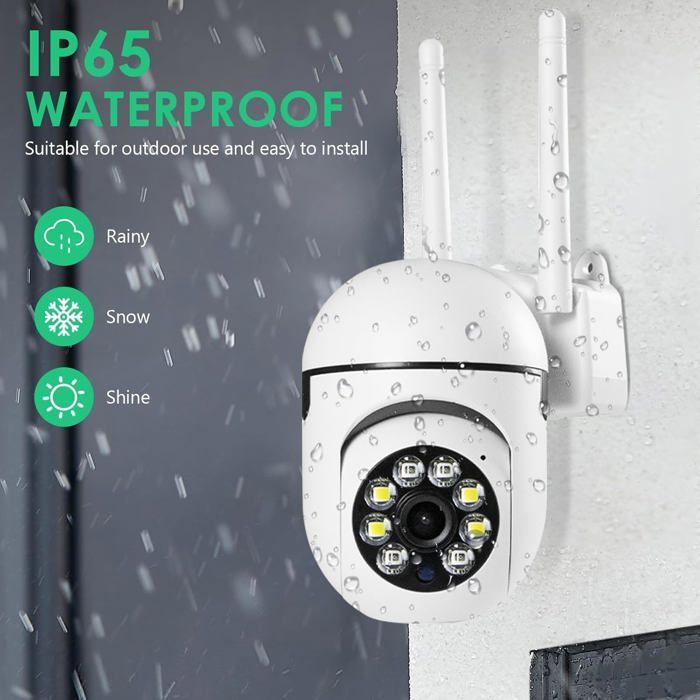Outdoor Surveillance Camera, Smartphone Connected, Night Vision, Real-Time Notifications, Person Detection, S[YC384]