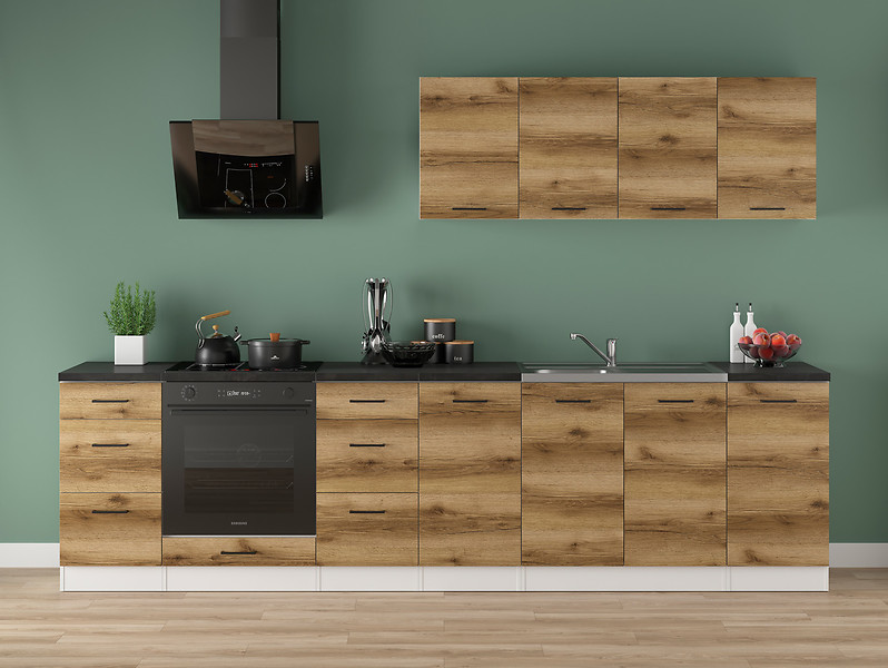 Komplet kuchenny Junona Line 300 cm dąb delano jasny