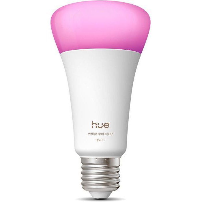 Bombilla LED conectada A67 - PHILIPS HUE - Luz blanca cálida - Base E27 - 11,8 W - 1000-2000 K - 1600 lúmenes